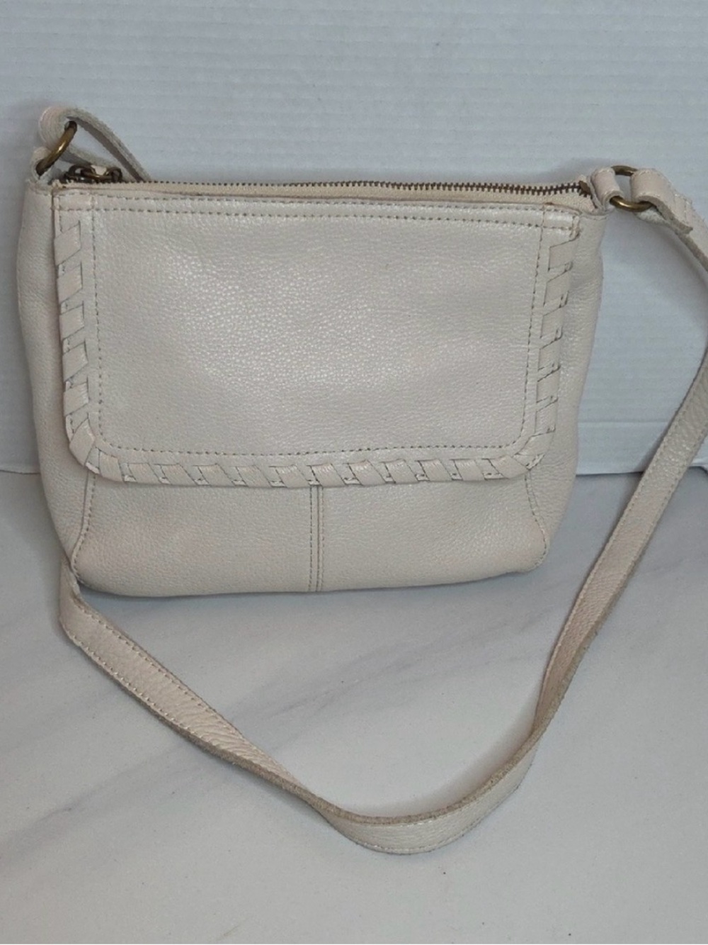 The Sak Collective Cream Pebbled Leather bag